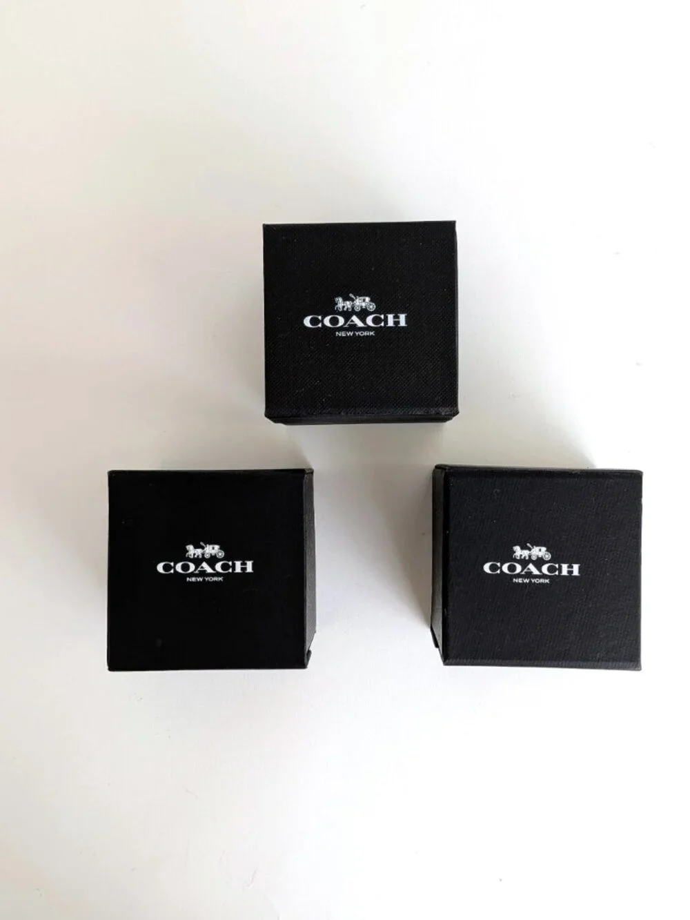 Coach Magnetic Cube Jewelry Gift Boxes - Set of 3